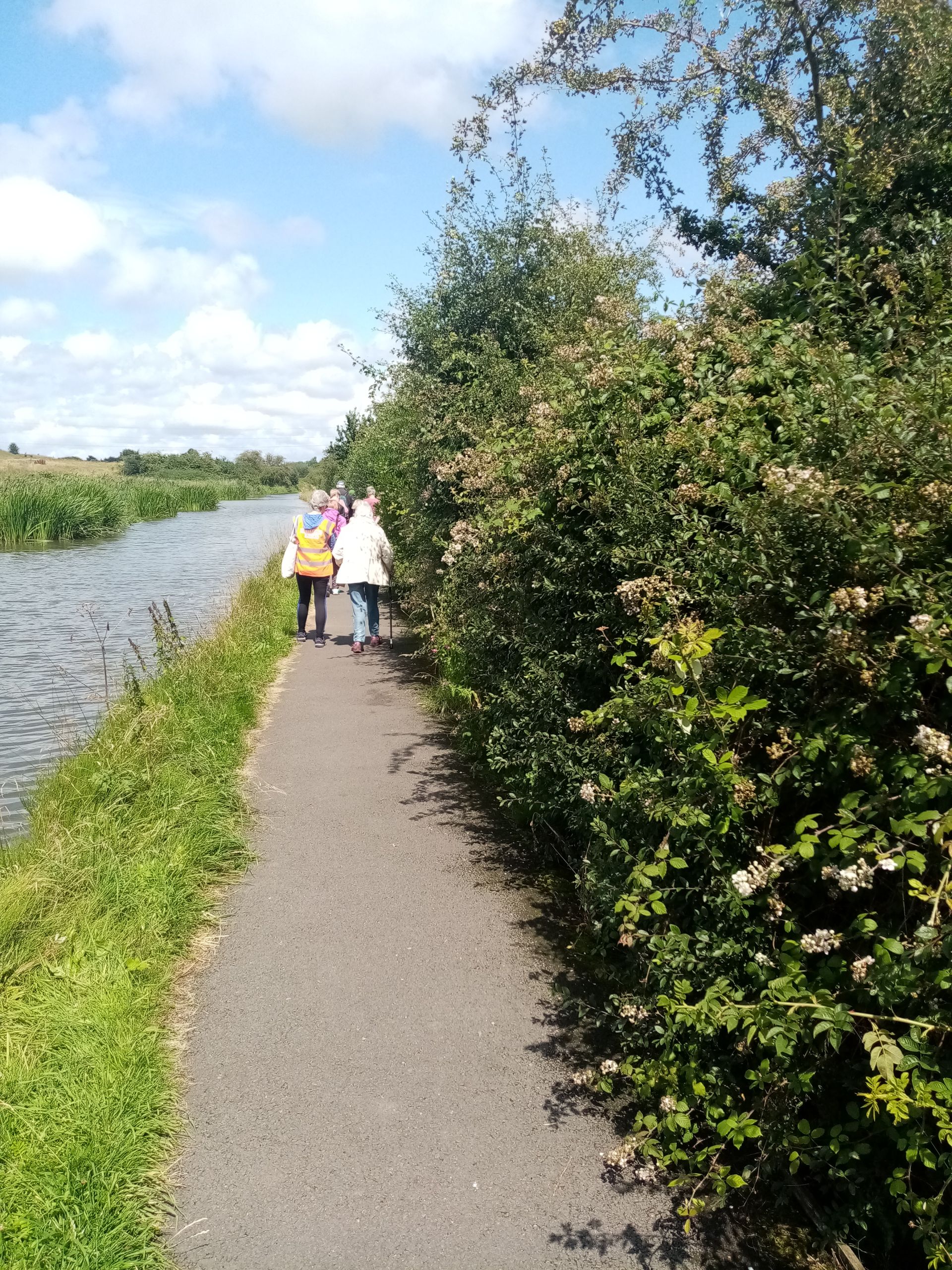 Walking along the canal tow path